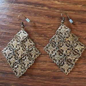 Vintage gold earrings